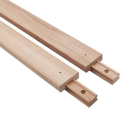 Wooden Drawer Slides 40cm Classic Wood Center Guide Track (15-3/4'') (Pack of 2) - size: 15-3/4'' (Pack of 2)