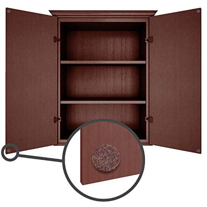 Furniture Felt Pads 3/8" (10mm) Diameter Round 3M Self Adhesive Protects Kitchen Cabinets, Drawers, Desks and Furniture Against Bumps and Scratches 100 Pack - Dark Brown - color: Dark Brown 100 Pack