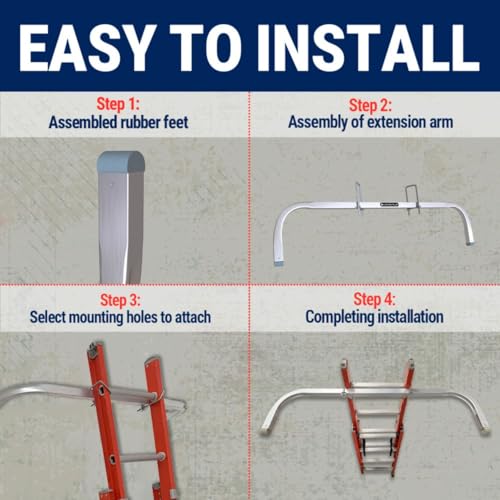 Louisville Ladder Aluminum Ladder Stabilizer, 150-Pound Load Capacity, LP-2200-00