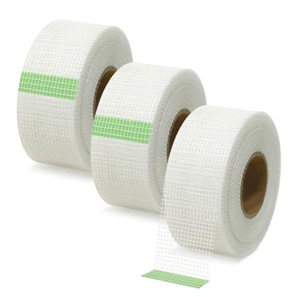 QILIMA Drywall Joint Tape 2 Inch x 148 Feet- Heavy-Duty Self-Adhesive Fiberglass Mesh Tape for Drywall Repair, Joint Taping, Crack Fixing(6 Rolls) - size: 2Inch x 148 Feet