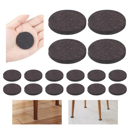 143-Piece Felt Furniture Pads, Anti-Scratch Furniture Felt Pads, Self-Adhesive Chair Leg Floor Protectors for Hardwood Floors, Brown and Beige, HOME MASTER HARDWARE