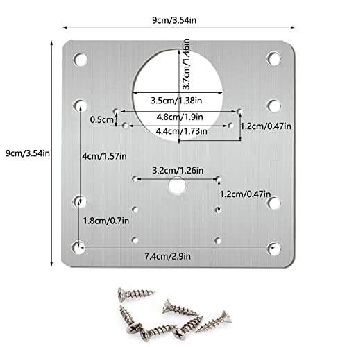 12PCS Cabinet Hinge Repair Plate, Stainless Steel Hinge Repair Brackets Kit for Kitchen Cupboard Door with Fixing Screws