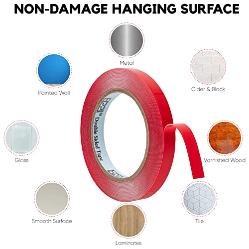 HPP Double Sided Tape Clear, Heavy Duty Tape, Strong and Permanent for Outdoor and Indoor, (0.5in x 16ft) - size: 0.5in x 16ft