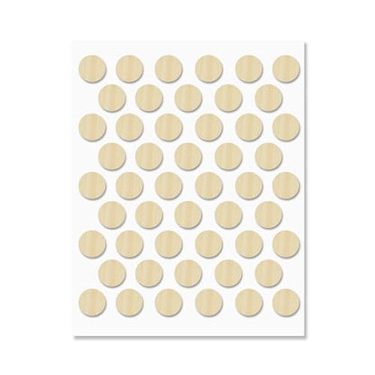 Maple Self-Adhesive Screw Hole Stickers - 50 pcs. 0.55 inch / 14 mm Peel Stick Dust Proof Tape, Water Resistance PVC Caps for Wood Cabinets, Furniture, Drawer, Wardrobe, Kitchen, Table - color: Maple, size: 0.55 inch - 14 mm