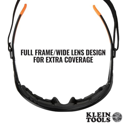 Klein Tools 60538 Gasket Safety Glasses, Professional PPE Protective Eyewear, Full Frame, Scratch Resistant, Anti-Fog, Indoor/Outdoor Lens - size: Gasket, Clear