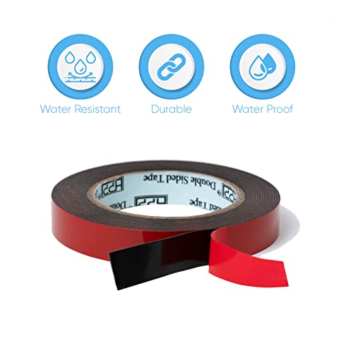 HPP Double Sided Tape, Heavy Duty Tape, Strong and Permanent for Outdoor and Indoor (0.75 in x 16 ft) - size: 0.75in x 16ft