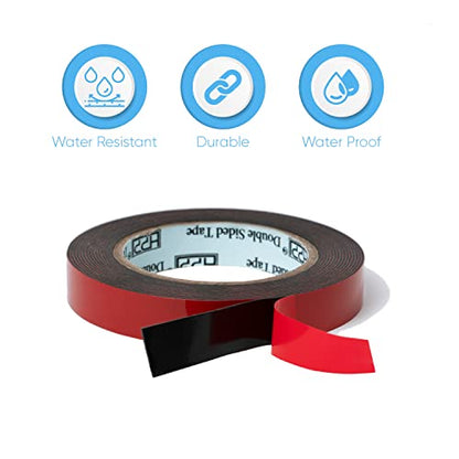 HPP Double Sided Tape, Heavy Duty Tape, Strong and Permanent for Outdoor and Indoor (0.75 in x 16 ft) - size: 0.75in x 16ft