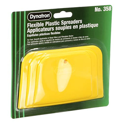 3M Dynatron, 358, 1 Pack of 3 Spreaders, 4”, 5” and 6”, Used for Spreading of Fillers, Caulks, Glazes and Putties