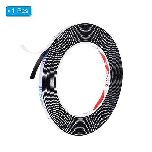 PATIKIL 5m/16.4ft Sealing Foam Tape, 5mm Wide 1mm Thick Single Sided Weather Stripping Door Seal Strip for Window Door Insulation, Black - size: 5mx5mmx1mm