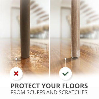 X-Protector Silicone Chair Leg Floor Protectors with Non-Slip Furniture Pads - 32 PCS 1.3" - 2" - Anti-Slip Chair Leg Covers - Non-Skid Furniture Leg Caps - Furniture Pads for Hardwood Floors! - size: 1.3 - 2 inches