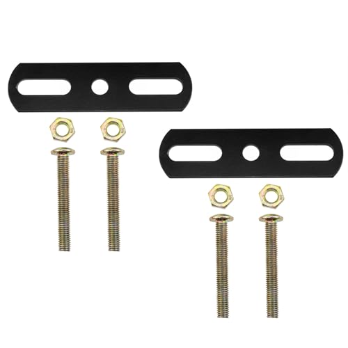 Metal Mending Plate Steel Bed Frame Maintenance Kit with Bolts for Repairing Fixed Bed Frame Center Leg Plank Reinforcement Straight Auxiliary Assembly Parts 2 Set