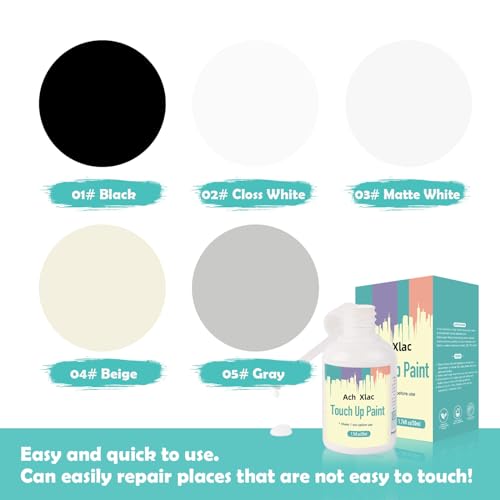 Touch up Paint, Matte White Finish, for Cabinets, 1.76 Fl OZ Multi Surface Touch Up Paint Pen for Scratch Repair for Wall, Door, Wood, Furniture, Interior and Exterior House Paint (Matte White)