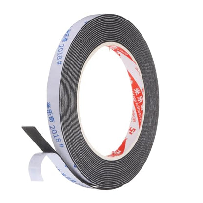 PATIKIL Sponge Rubber Foam Tape, 3/8" W x 1/32" t x 16.4ft l Self-Adhesive Foam Insulation Tape Weather Stripping for Window Door Soundproofing Weatherstrip AC Seal Strip, Black - size: 3/8" x 1/32" x 16.4ft