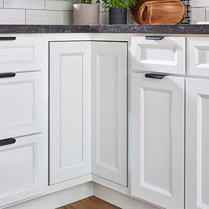 Rev-A-Shelf 28" Pie-Cut Dual Tier Lazy Susan Organizer for Corner Wall Kitchen Cabinets, Plastic Home Rotating Storage Shelves, White, 2942-28-11-1 - size: 28 in