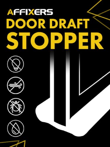 Under Door Draft Stopper for Bottom of Door Insulation for Winter 36” - Insulation Reduces Electric Power Bill - Heat,Sound and Light Proofing Barrier- Adjustable Gap Filler and Door Sweep - Black