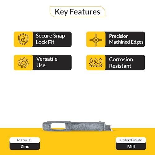 Brixwell Die Cast Finger Latch Set, Zinc Construction, Mill Finish, 4-1/16" Length, Includes Left and Right Hand Latches, Designed for Sliding Window and Door Applications