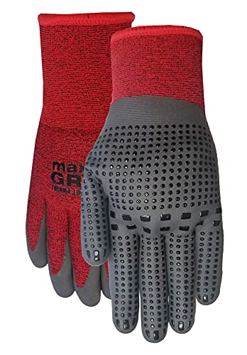 MAX Grip Lined 6 Pack - color: Red/Black, size: X-Large
