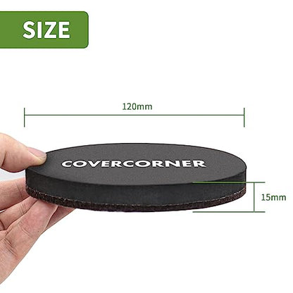 Furniture Sliders for Hardwood Floors 8 PCS - 4 3/4 inch Sliders for Moving Furniture – Felt Furniture Pads for Hardwood Floors Brown - size: 8 PCS 4 3/4" Brown