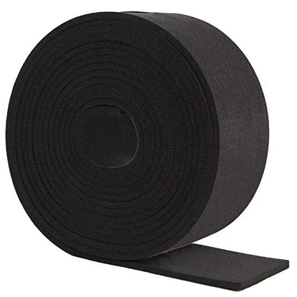 Neoprene Foam Strip Roll by Dualplex, 3" Wide x 10' Long x 1/16" Thick, Weather Seal High Density Stripping – Weather Strip Roll Insulation Foam Strips - 10 Feet Long - size: 3" Wide x 10' Long x 1/16" Thick