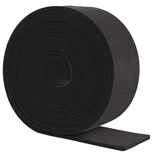 Neoprene Foam Strip Roll by Dualplex, 3" Wide x 10' Long x 1/16" Thick, Weather Seal High Density Stripping – Weather Strip Roll Insulation Foam Strips - 10 Feet Long - size: 3" Wide x 10' Long x 1/16" Thick