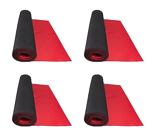 Mytee Products 20' x 27" Red Neoprene Floor Runner, 4 Pack - Non Skid Bottom, Protect All Floor Surfaces - Reusable Floor Protector with Slip-Proof Surface - color: Red, size: 4 Pack