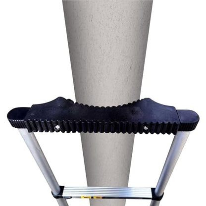 Ladder Stabilizer with Strap and Screws, Rubber Steep Ladder Accessory Extension Ladder Attachment Against Wall Telegraph Pole Trunk for Enhance Stability and Safety Anti-Slip Fall Prevention