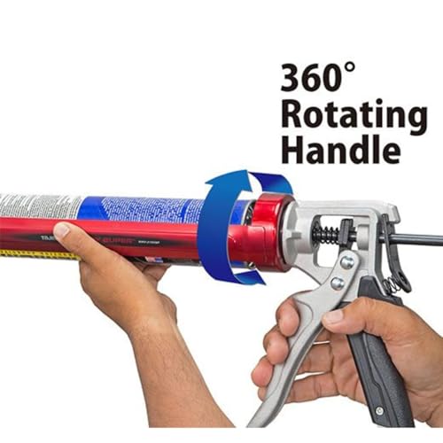 TAJIMA Caulk Gun - 1/10 Gallon (10 oz) Convoy Super Caulking Tool with Rotating Cradle & Auto Flow Stop - CNV-100SP - size: 1/10 Gallon (10 oz)