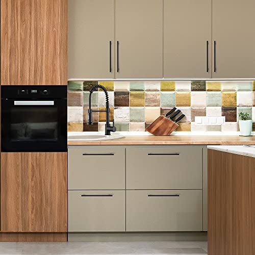 Ravinte 10 Pack 7-1/2 Inch Cabinet Handles Matte Black Stainless Steel Kitchen Cupboard Pulls 10" Length,7-1/2" Hole Center - size: 10 Inch（7-1/2 Inch Hole Center）