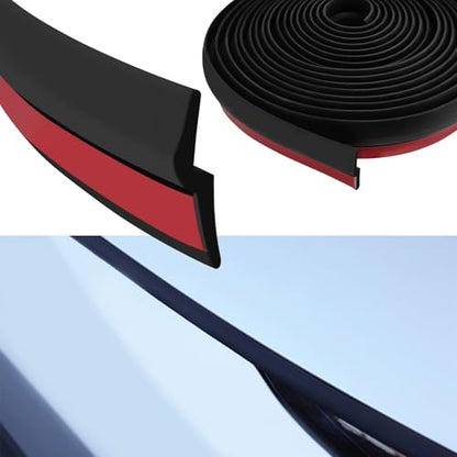 Windshield Rubber Seal Strip Weather Strip,13Ft Z-Shape Automotive Weather Stripping Door Seal, Leak Sound Proofing Car Weather Stripping Self-Adhesive Rubber Edge Trim Molding Weatherstrip