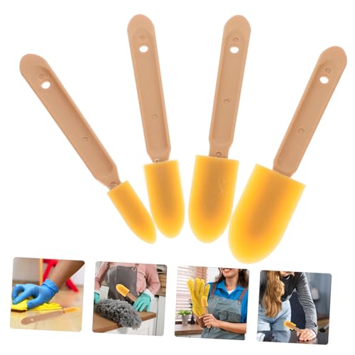 4Pcs Rubber Caulking Tool Kit Reusable Caulk Finishing Tools for Seamless Sealing Kitchen Bathroom and Windows Easy Clean Silicone Spatulas for Effortless Gap Filling