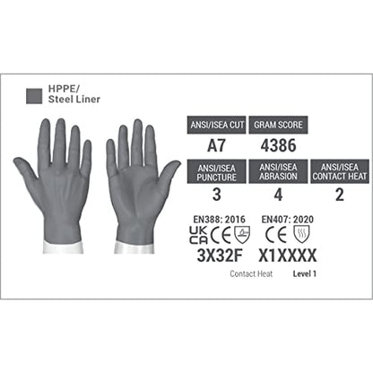 HexArmor | Traditional Style | Leather | Cut And Heat Resistant | Work Gloves | Chrome SLT ® Series 4066 - size: Large (Pack of 1)