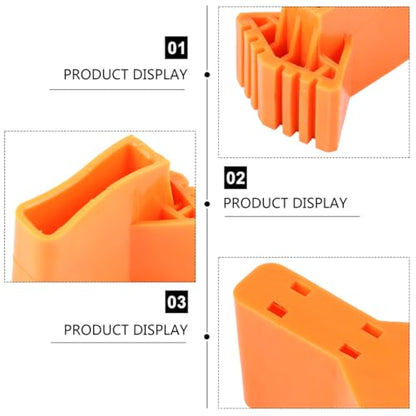 Cabilock Ladder Foot Cushion 4 Pack 3.54X2.55 Inch Non Slip Rubber Feet Mats for Folding and Stair Ladders Ladder Stabilizer Replacement Accessories - color: 3.orange