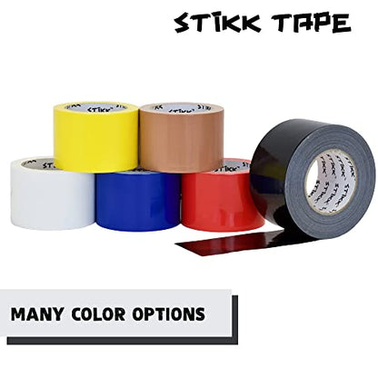 STIKK Duct Tape, White, 3" x 25 Yards, Adhesive Tapes for Repairs, Heavy Duty Waterproof Tape for Household Projects, Commercial HVAC and Construction - color: White