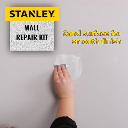 Stanley Drywall Patch Repair Kit -12x9.5 Fl Oz., Complete Drywall Patch Solution for Home DIY, includes Wall Hole Filler, Spackle Wall Repair and Putty Hole Repair - 12 Pack - size: 12 Pack