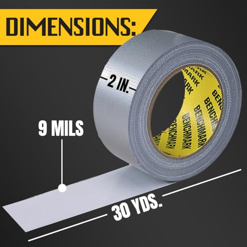 6 Pack - Grey Duct Tape (2 in x 90 ft/Roll); Total of 540 Feet (180 Yards); Heavy Duty; Tear by Hand Design; No Residue; Strong Yet Flexible; Great for Repairs of All Kinds; Gray Duck Tape; Bulk Pack - color: Grey