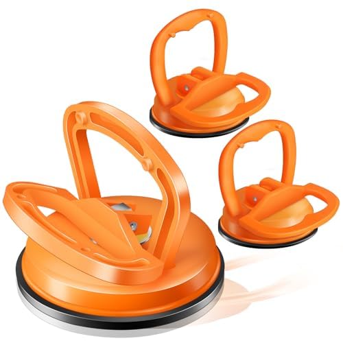 Car Dent Puller 3 Pack Dent Puller Powerful Car Dent Removal Kit Suction Cup Dent Puller for Car Dent Repair Dent Remover Tool for Car Body,Tiles Lifting,Objects Moving,Screen (Orange) - color: Orange