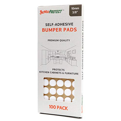 Furniture Felt Pads 3/8" (10mm) Diameter Round 3M Self Adhesive Protects Kitchen Cabinets, Drawers, Desks and Furniture Against Bumps and Scratches 100 Pack - White - color: White 100 Pack