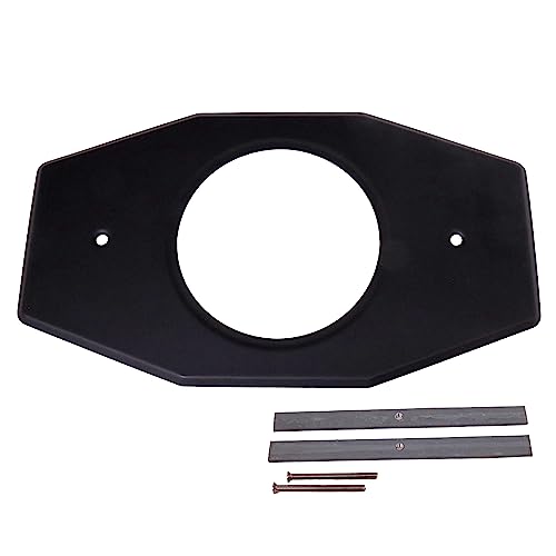 Westbrass A502-62 One-Hole Remodel Cover Plate for Moen and Delta Bathtub and Shower Valves, Matte Black - color: Matte Black