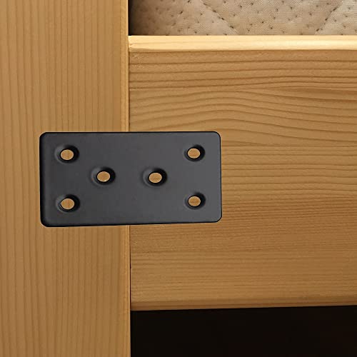 4 PCS Mending Plate Flat Bracket 100x50 mm Heavy Duty Metal Brace Steel Straight Brackets Repair Plate Fixing Bracket for Wood Shelf Cabinet Furniture - size: 4inch