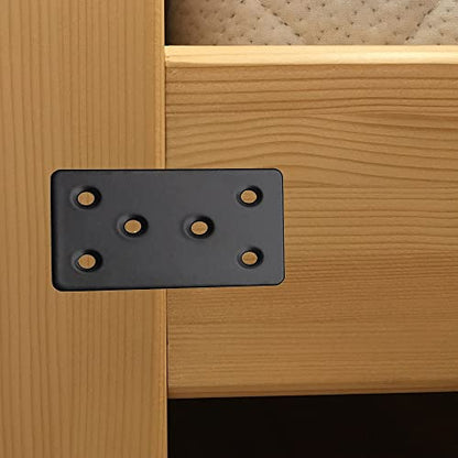 4 PCS Mending Plate Flat Bracket 100x50 mm Heavy Duty Metal Brace Steel Straight Brackets Repair Plate Fixing Bracket for Wood Shelf Cabinet Furniture - size: 4inch