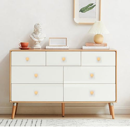 8 Pcs Gold Cabinet Knobs,Brushed Brass Round Kitchen Cabinet Hardware Pulls Knobs Gold for Dresser Drawer Cupboard Furniture Closet Wardrobe Door Knobs Handles, with Screwdriver,20x28 mm - size: 28mm/1.1inch (8 pcs Brass)