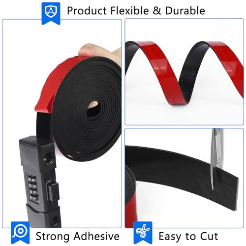 WochiTV Adhesive Solid Rubber Strips, 1" Wide x 1/16" Thick x 360" Long Self Stick Black Neoprene Rubber Rolls Perfect for DIY Insulation Cushion Gasket, Sealing, Liner, Weather Striping - size: 1" W X 360" L, style: 1/16" Thick Adhesive