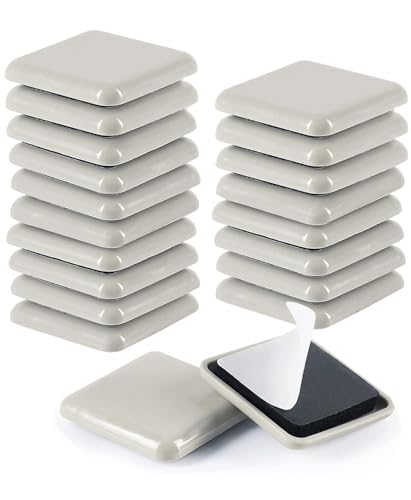 20pcs 2" Self-Stick Furniture Sliders,Square Small Furniture Sliders for Carpet,Furniture Moving Glides for Furniture-Adhesive Carpet Sliders - size: 20 pcs 2" Small Square Self-Stick