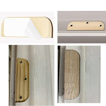 Hinge Repair Plate Hinge Repair Kit 6PCS Kitchen Cabinet Hinges Cabinet Door Hinge Door Hole Cover Plate Wooden Hinge Filler Plates with 12PCS Tapes