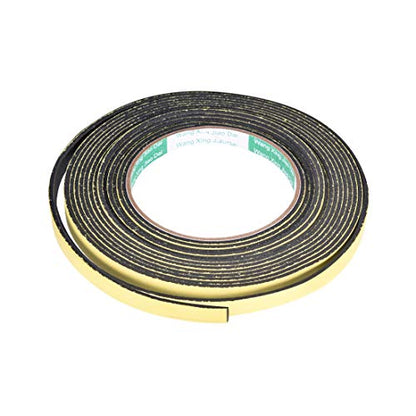 uxcell Sealing Foam Tape 10mm Wide 2mm Thick 5m/16.4ft Long, Self Adhesive Weather Strip for Window Door Insulation - size: 10mmx2mmx5m