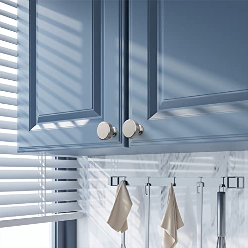Amerdeco 10 Pack Polished Chrome Knurled Cabinet Knobs Kitchen Cabinet Handles for Drawer Dresser, Cupboard and Wardrobe ZH0036 - color: Brushed Satin Nickel
