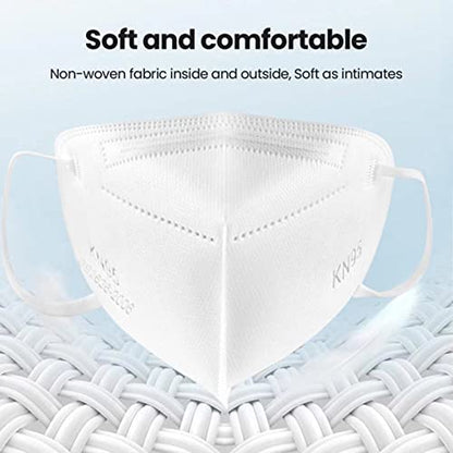 SAROULU 5-Layer Breathable Disposable KN95 Face Masks Respirator Cup Dust Safety Protection Mask - color: Orange-20