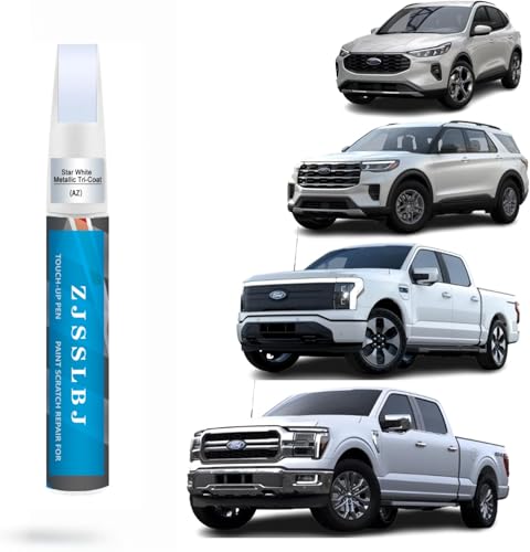 Touch Up Paint for Ford Car Paint Pen Scratch Repair Two-In-One Touch Up Paint, Premium Car Scratch Remover for Deep Scratches - color: Star White Metallic Tri-Coat(AZ) for 2024 Ford F-150/2024 Ford F-150 Lightning/2025 Explorer/2025 Escape/2024 Edge/2024