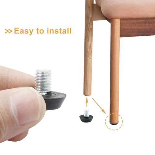 8 Pcs Black M8 x 11mm Modern Furniture Lvelers, Levelling Feet for Patio & Indoor Use - size: M8 x 11mm