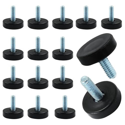 16 Pcs 1/4" Furniture Leveling Feet Adjustable Table Levelers Chair Glide Leveling Screw in Threaded for Patio Furniture Tables Chairs - size: 1/4"